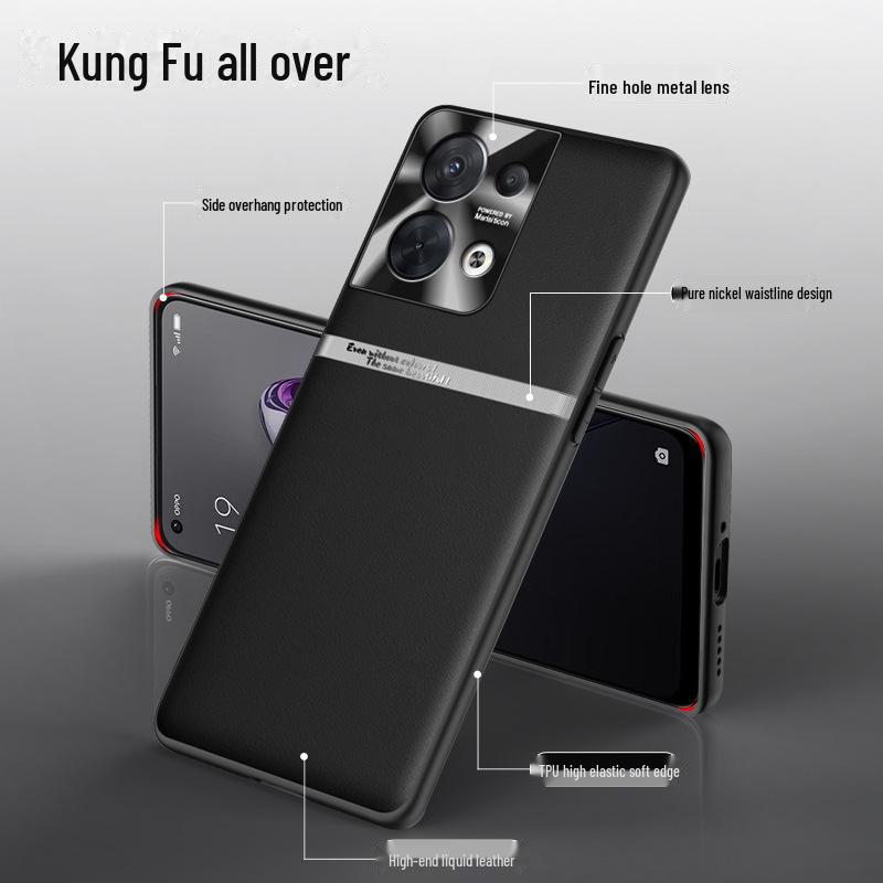 Чехол Liquid Leather с защитой от падений и загрязнений для OPPO Reno 8