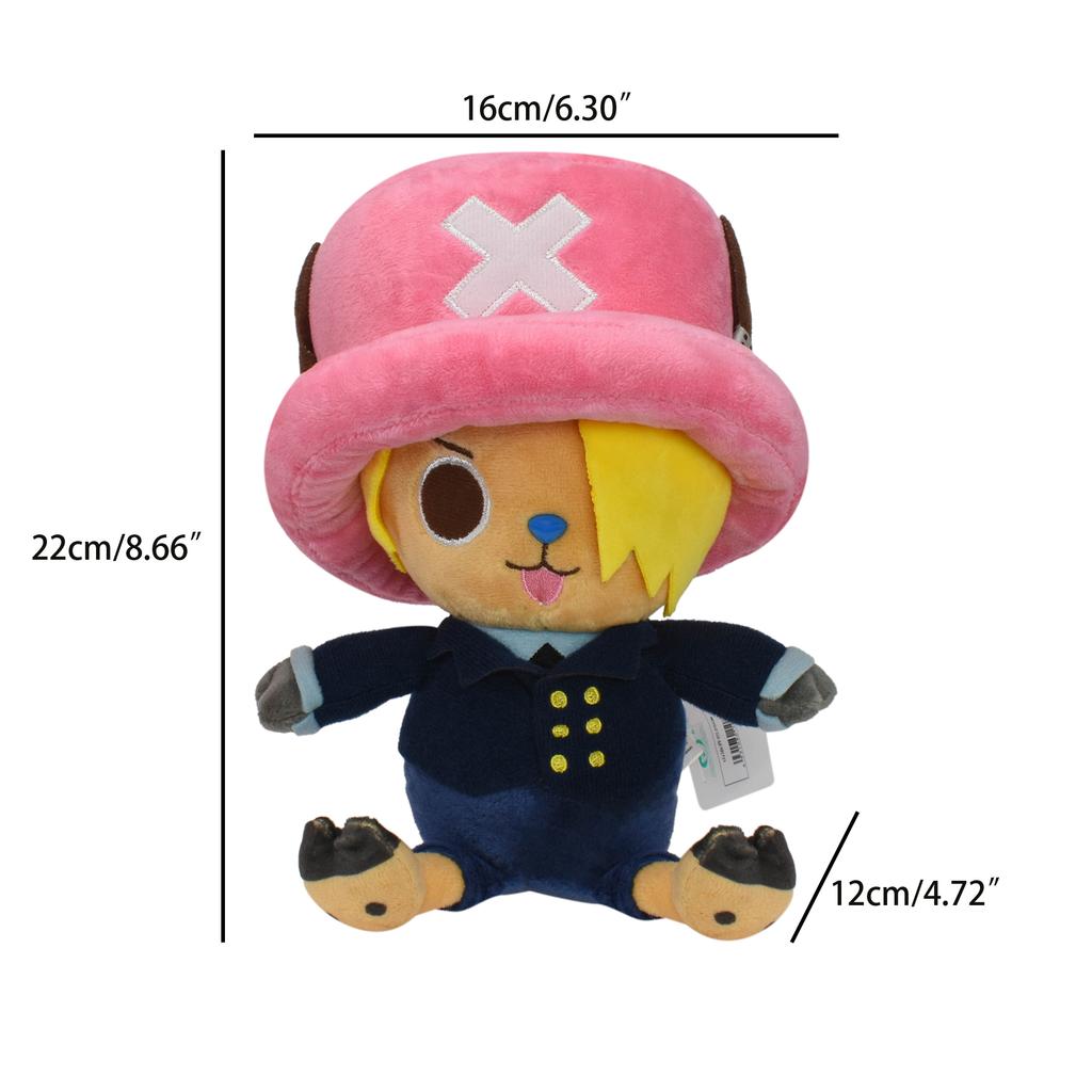 Плюшевая игрушка One Piece Луффи Ророноа Зоро Тони Тони Чоппер Мягкая кукла Украшение для рюкзака Игрушки Подвеска Детям Настоящий подарок из аниме