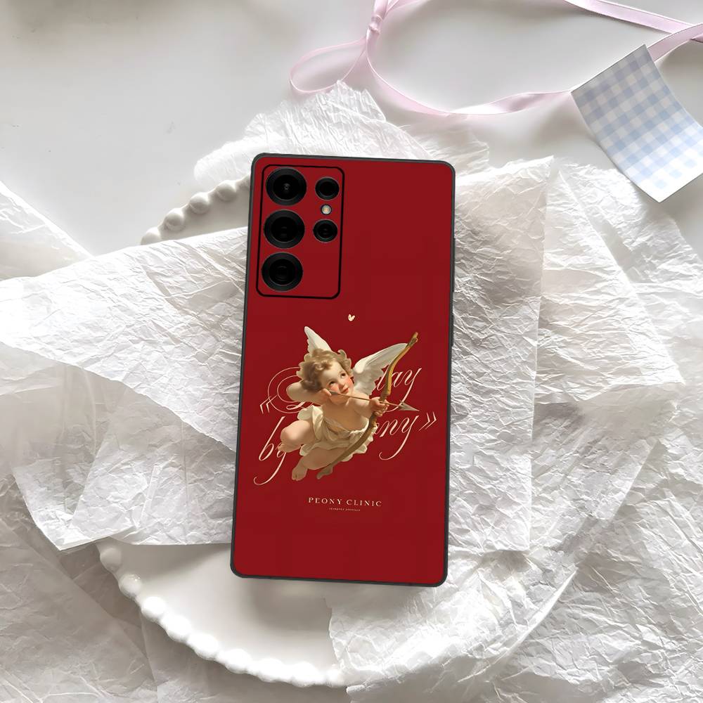 Ретро Чехол-ангелочек Купидон Средневековье Для Samsung S 24 Fe 25 Ultra Plus 20 Lite 21 30 22 23 24 22 Ultra 5G Fundas