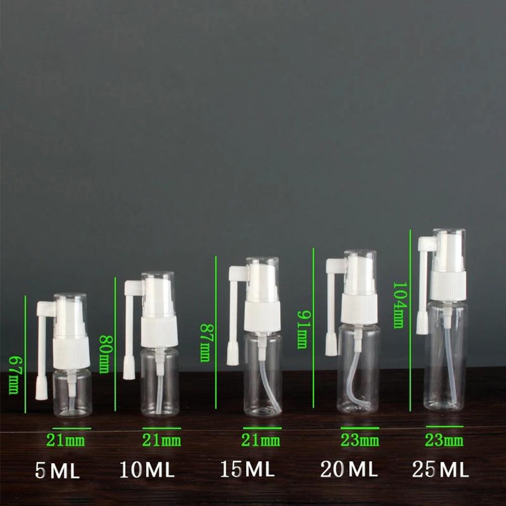 5PCS Transparent Nose Water Sprayer PET Oral Medicine Spray Bottle New