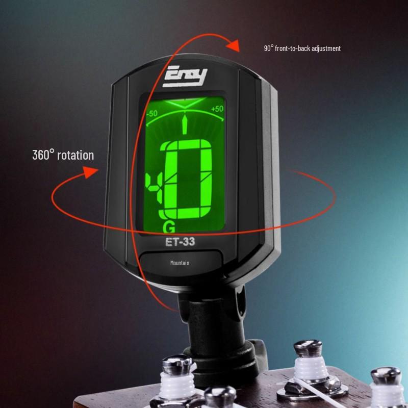 Оригинальный многофункциональный хроматический тюнер ENO ET-33 для гитары, скрипки, укулеле, баса