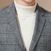[Modal&High count Wool] Simple, Light Luxury plaid casual suit for men's autumn commuting single Western coat