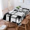 Черный Серый Геометрические Цветные Блоки Скатерть Праздничный Декор Современное Абстрактное Искусство Прямоугольные Скатерти Декор Кухонного Стола