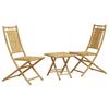 VidaXL Ensemble de bistro 3 pcs bambou, ensemble de bistro de jardin, ensemble de balcon, ensemble de meubles d'extérieur 3278522
