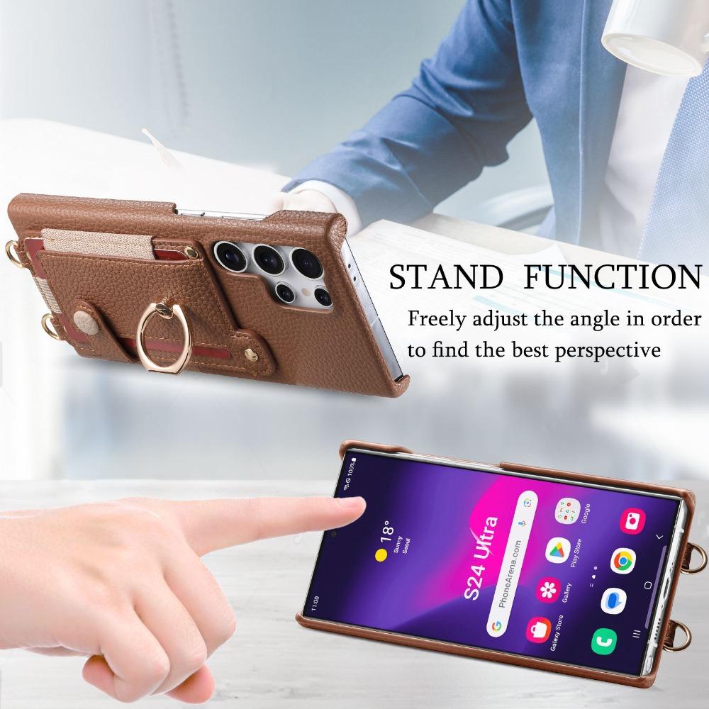 Чехол-кошелек через плечо с держателем для карт для телефона Samsung S25 S24 Plus S23 S22 Ultra S21 FE A56 A36 A26 A16 A06 A55 A35 A15