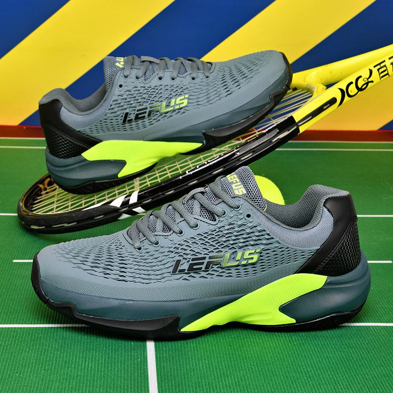 Breathable Badminton Shoes for Men Women Lace-up Tennis Sneakers Non-slip Gym Sneakers Athletic Training Shoes Volleyball Shoes