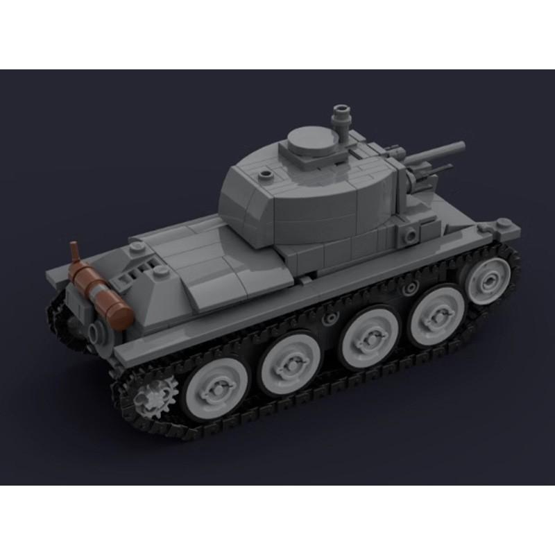 Военный Строительный Блок Lt-38 Модель Легкого Танка, Совместимый С Мелкими Деталями Строительный Блок Игрушка Для Детей