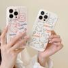 Ins Graffiti Cat Dog Bread Line Lucky Phone Case For Iphone 13 12 Promax 11 14 Pro Max Silicone Soft Imd Cute Cartoon Back Cover