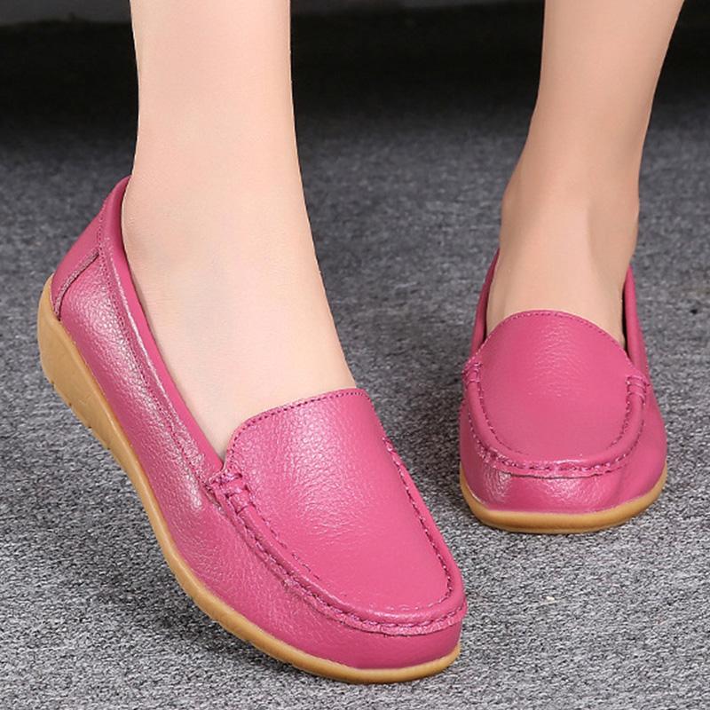 Мода 2024 года Новые Туфли Женские Плоские Белые Женские Кожаные Туфли Слипоны Женские Платформы Удобные Лоферы Zapatos De Mujer Женские