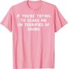 Terrified Of Boobs Funny Adult Joke Graphic Mens Cotton TShirt Casual Short Sleeve Tee