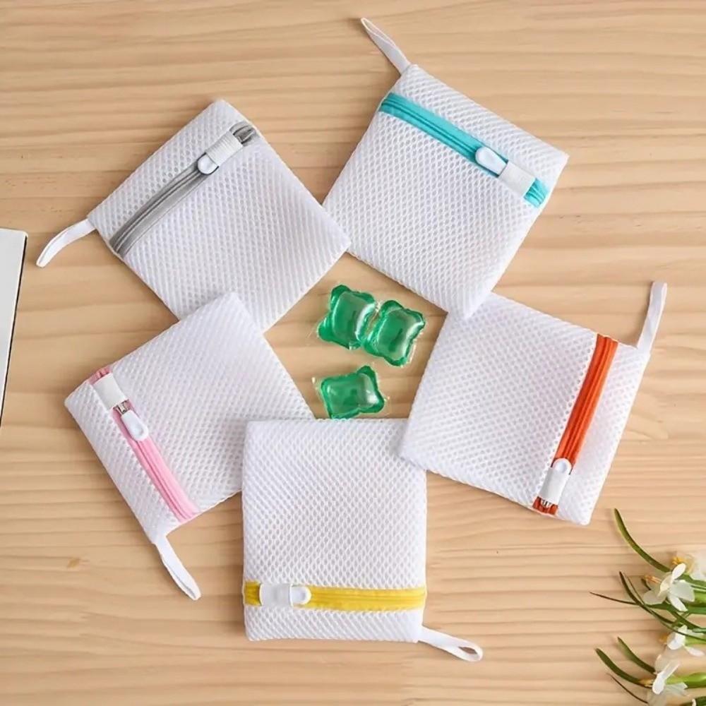 Mini Small Mesh Laundry Bag Single-Layer Polyester Scent Beads Special Bags Zipper Mesh Laundry Pods Washing Pouch