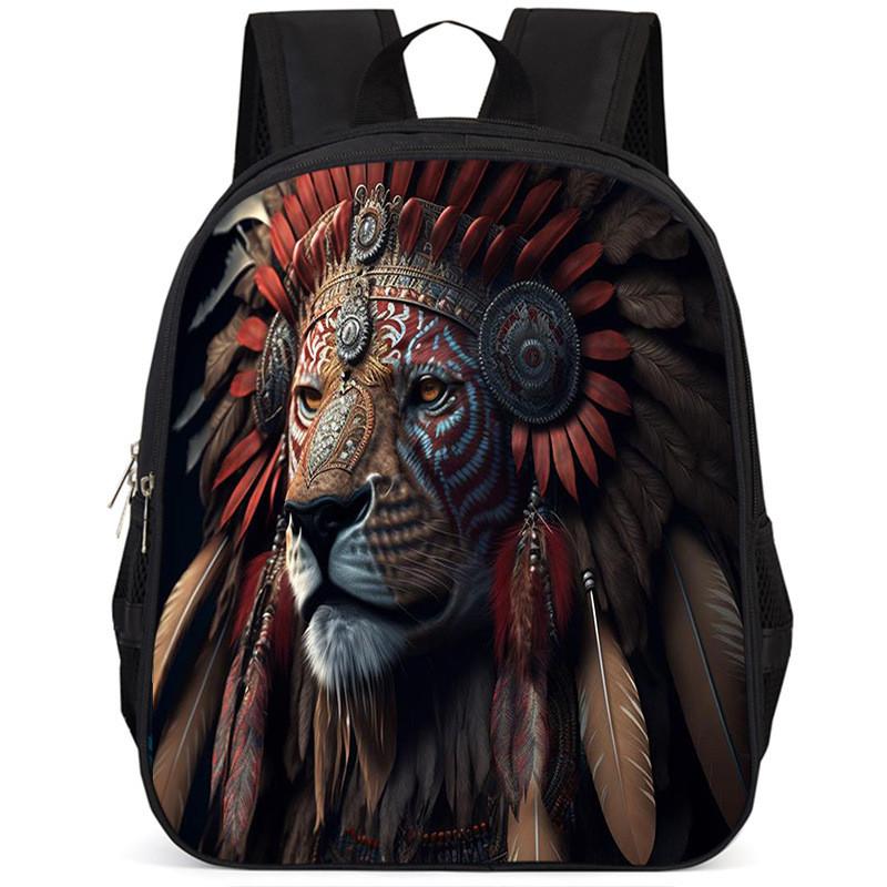 Вместительный школьный рюкзак Lion 15 дюймов из ткани Оксфорд для детей, легкий и эргономичный