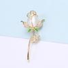 Blucome Gentle Rose Shape Brooch Female All-match Banquet Dress Corsage Accessories Elegant Pin Fashion Jewelry