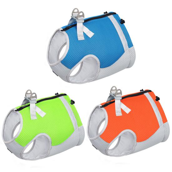 Светоотражающий жилет для домашних животных для безопасных и комфортных летних прогулок. Регулируемый, дышащий, простой в использовании, с двойными D-образными кольцами.