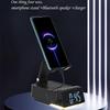 Alarm Clock Bluetooth Speaker Tablet Mobile Phone Stand Rotation Lifted Folding Portable Charging Bank LED Colorful Lights U Disk Player