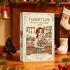 Florist Life Advent Calendar 24 Days Daily Bloom Countdown Calendar Gift Box with 24 Florist Theme Acrylic Hanging Ornament Holiday Party Favors Gift