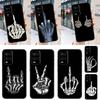 Чехол-скелет со средним пальцем для OPPO A53 A31 A5 A9 A96 A76 A16 A54 A74 A94 A52 A72 A92 A93 A15 A57 A77 A17