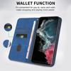 Case + 2 Tempered Glasses for Samsung Galaxy A52 4G-5G A52s 5G, Leather Effect Protection Magnetic Closure - Navy Blue