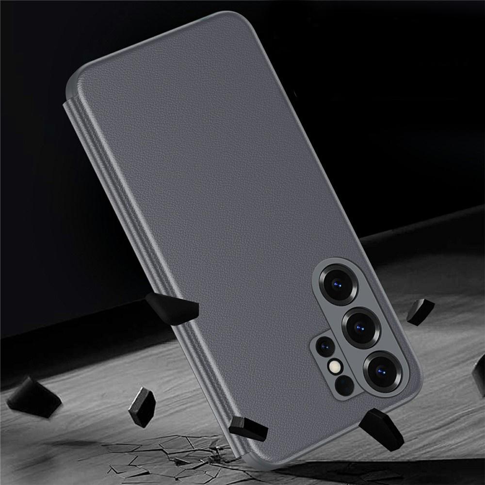 Samsung Galaxy S26 Ultra Smart View Window Leather Case, Gray