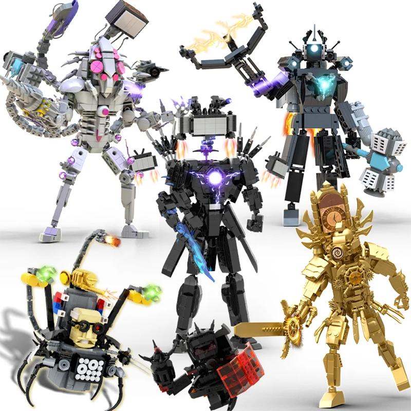 Moc Skibidi Туалет Фигурки строительные блоки, Camerman Titan Speakerman Surveillance Man TVMan Мальчики Кирпичи Игрушки для детей Подарок