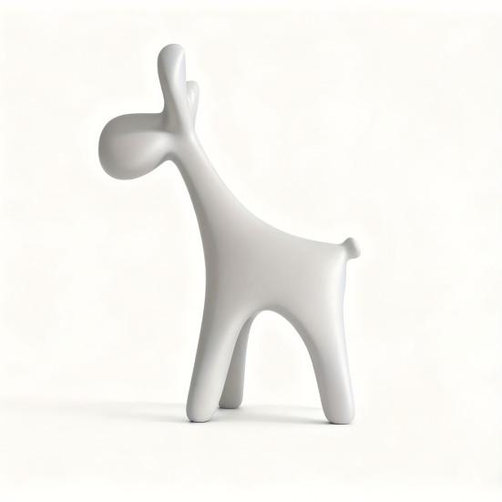 Reindeer Figurine 3D Printed Small Deer Statue Christmas Tabletop Ornament for TV Stand Shelf Wine Rack Cabinet Mantle Decoration