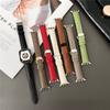 Кожаный ремешок с узором личи для Apple Watch Series Ultra 49 мм, часы с складной застежкой для iWatch 9, 8, 7, 6, 5, 4, 3, 2 se, 41 мм, 45 мм, 40 мм, 44 мм, 38, 42 мм, аксессуары