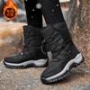 Уличные бархатные теплые зимние ботинки для снега, лыжные ботинки с высоким верхом, большого размера, хлопковые ботинки, обувь с толстым хлопком