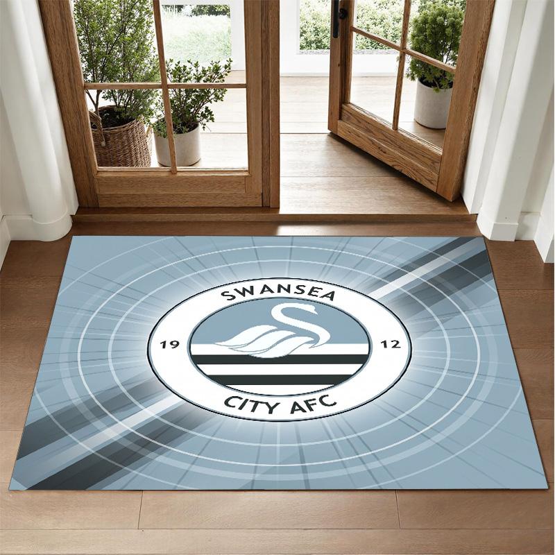 Swansea City Design Crystal Velvet Rug Soft Decorative Mat for Bedroom Entrance