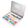 Water Color Paint 36 Bright Colors Quick Drying High Transparency Watercolor Paint Set with Pen Sponge Paper for Art