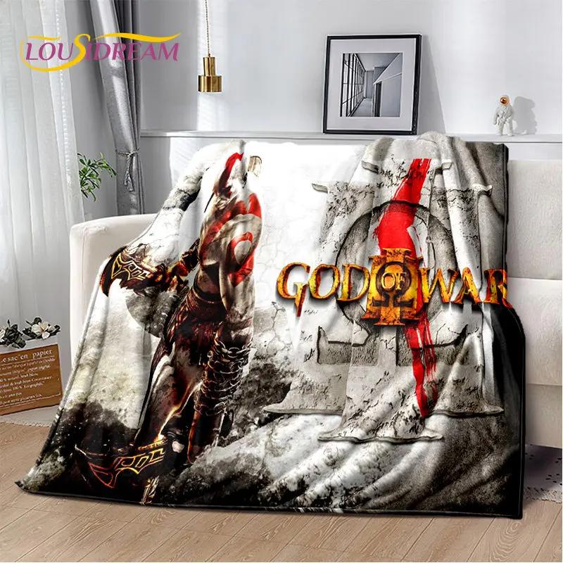 Мягкое плюшевое одеяло для геймеров игры God of War Kratos, фланелевое одеяло, покрывало для гостиной, спальни, кровати, дивана, пикника, покрывало для ребенка