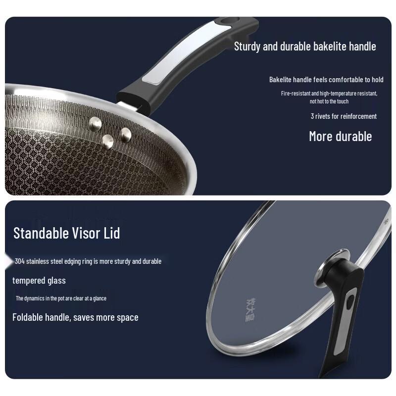 Cooker King 304 Stainless Steel Relief Wok