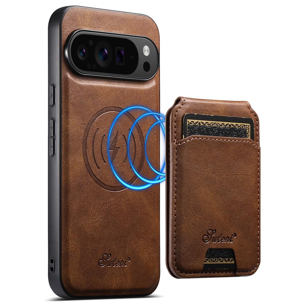 SUTENI H15 For Google Pixel 9 Pro XL Case Compatible with MagSafe Detachable Card Holder Phone Cover