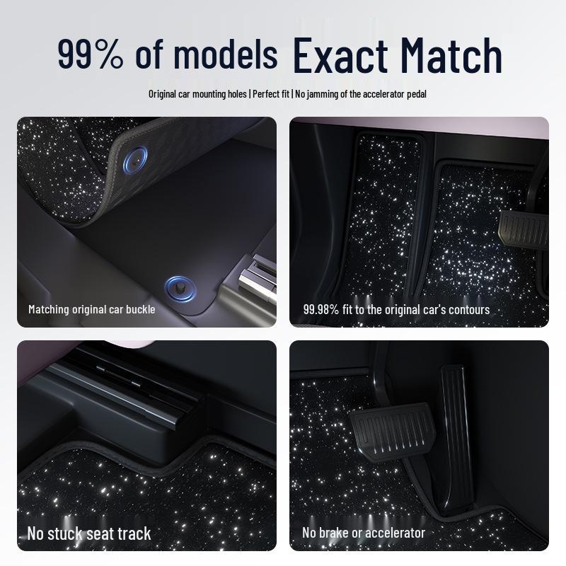 Starry Sky Floor Mats: Perfect Fit for Ideal L6-L9 Models - Car Interior Accessories