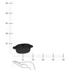 Ceramic Casserole 8.5X11Cm Black With Lid
