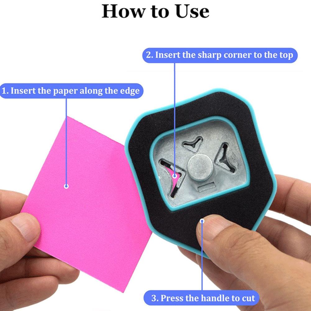 Дырокол-закруглитель для углов 3 в 1 с вариантами 4 мм, 7 мм и 10 мм, идеально подходит для изготовления фотокарточек и скрапбукинга