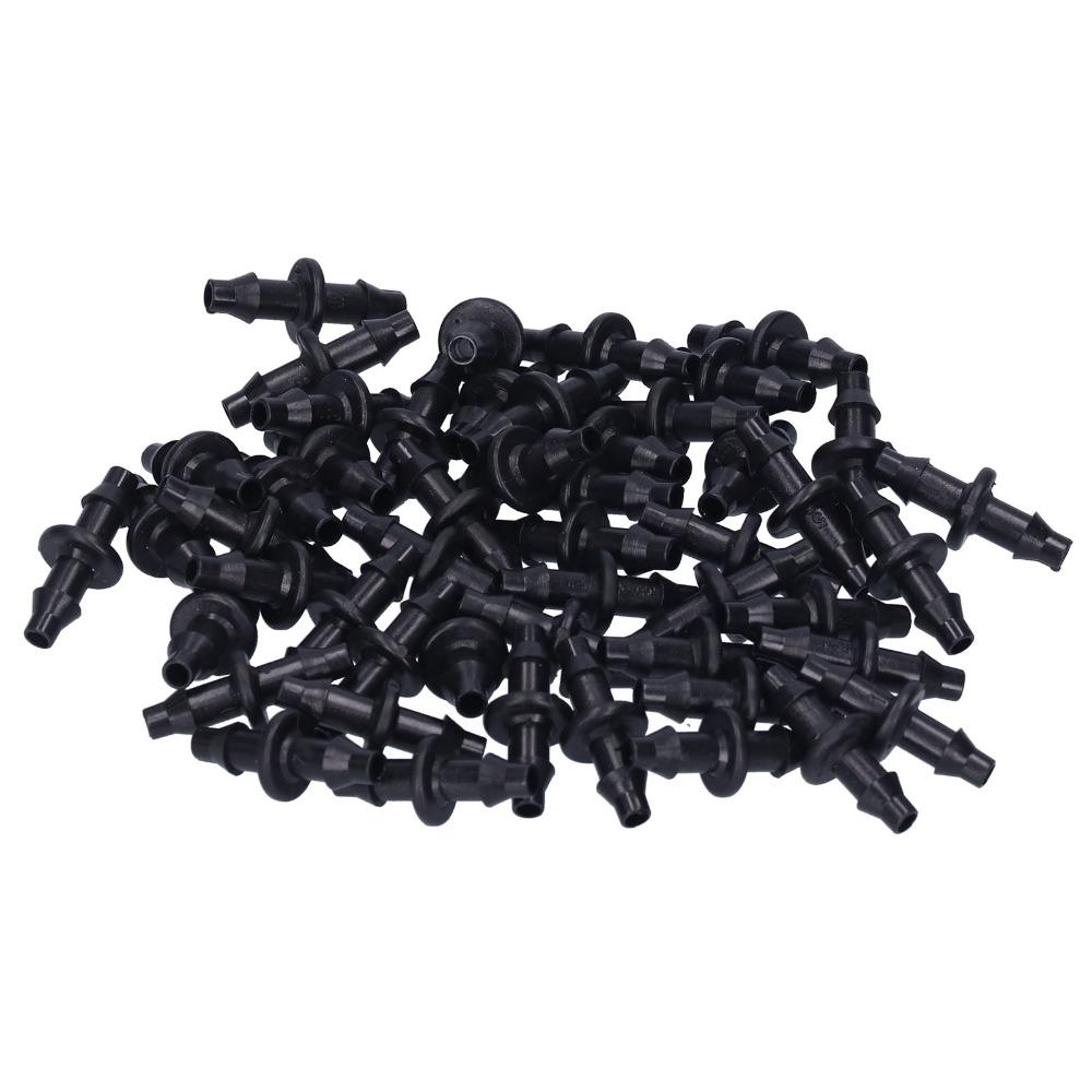 200PCS 2-Way Straight Hose Adapter Anti-Leak Barbed Connector Drip Irrigation System