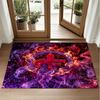Fiorentina FC Design Crystal Velvet Rug Soft Decorative Mat for Bedroom Entrance