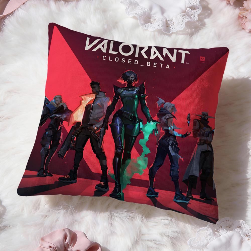 Игровой чехол для подушки v-Valorants Премиум-комфорт Двусторонний чехол для подушки - Дизайн «Два в одном» для любой комнаты и салона автомобиля