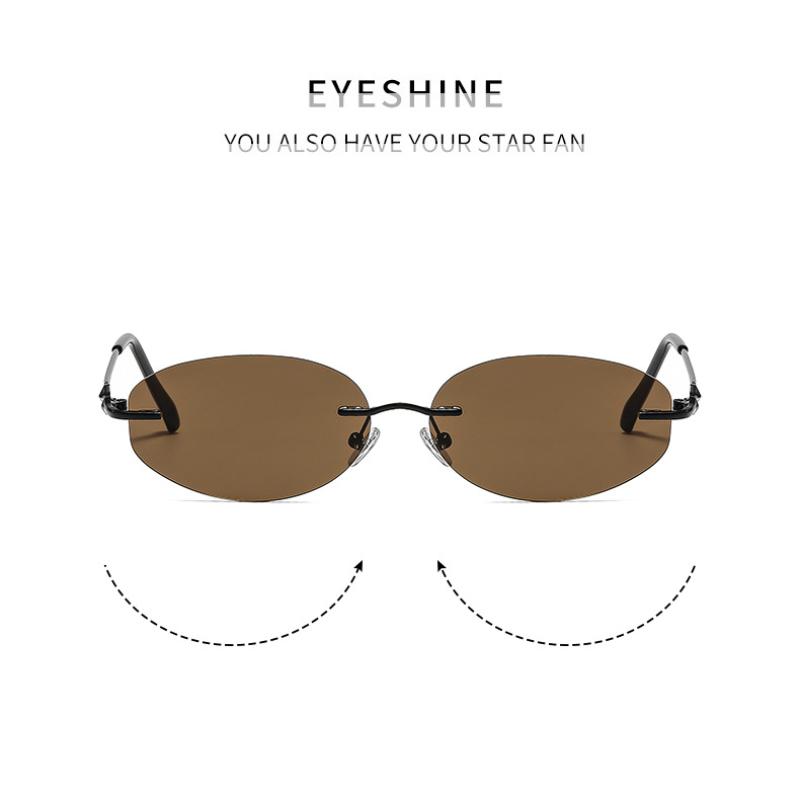 Ladies Sunglasses, Rimless Oval Sunglasses, Personalized Sunglasses