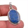 Natural Lapis Lazuli Gemstone 925 Solid Sterling Silver Gift Pendant 1.50" n7H31