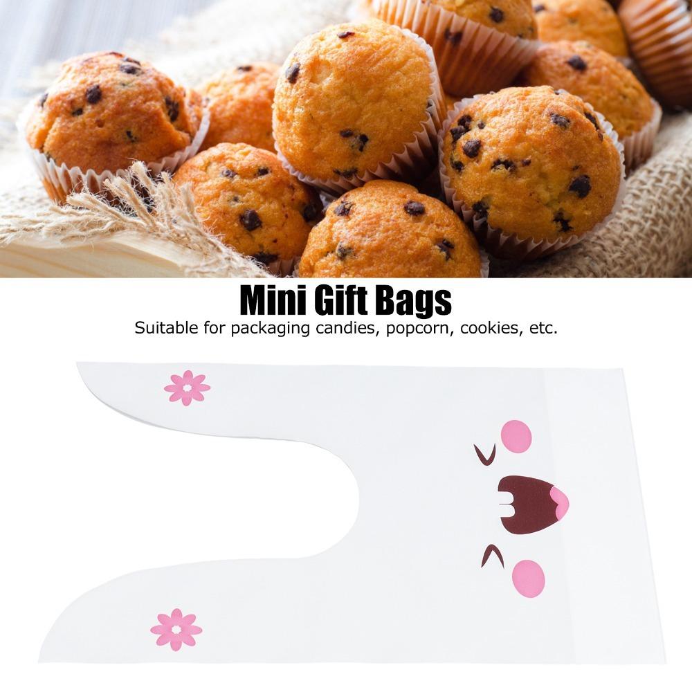 50PCS Long Ear Easter Candy Bags EVA Snack Packaging Bag Gift Packaging Bags Easter Party Favor