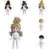 Beautiful 1/8 BJD Movable Joint Doll Body Curly Hair Doll Head with Hair  Toddler