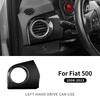 Real Hard Carbon Fiber Sticker For Fiat 500 2008-2023 Abarth 595 695 2012-2021 2022 2023 RHD Car Driver Side Air Outlet Panel