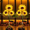 Outdoor Solar Powered Sunflower Shaped Decorative Lights Waterproof Garden Yard Lawn Night Light For Patio Pathway Christmas