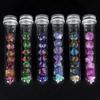 7pcs Polyhedral Game Dice Set Starry Sky Dice with Tube Dice for RPG DND COC Table Games, As Game Gift