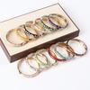 Enamel Flower Bangle Traditional Women's Hand Bracelet Bohemian Vintage Cloisonne Bangle  Ladies