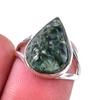 Natural Seraphinite Gemstone 925 Solid Sterling Silver Jewelry Ring Size 6 N4S43