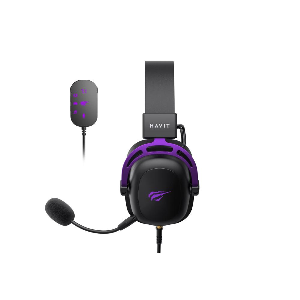 Havit H2002 U Gaming Headphones Black And Purple