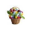 Woven Finished Knitted Flowers Handmade Puff Flower Potted Ornament  Office Desktop Decoration