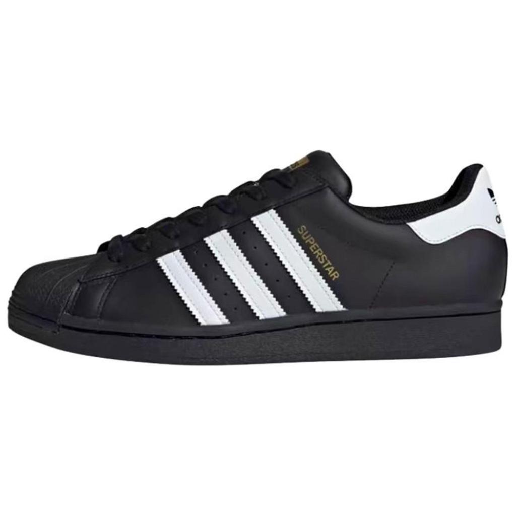 adidas Оригинальные SUPERSTAR Устойчивые к истиранию Низкие кеды для скейтбординга Унисекс Черные EG4959(team113-S-BOX)